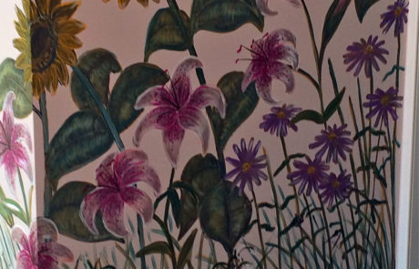 Flower Boarder Mural by Sally Eckert