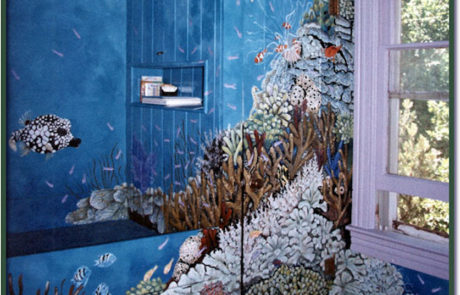 childeren's under water mural by Sally Eckert